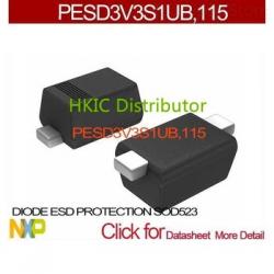 PESD3V3S1UB,115 TVS Diodes - Transient Voltage Suppressors 3.3V ESD PROTECTION SOD-523 NXP Semiconductors