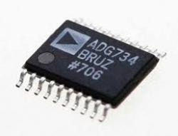 ADG734BRUZ  Analog Switch ICs 72dB 2.5 Ohm 160MHz CMOS Quad SPDT TSSOP-20
